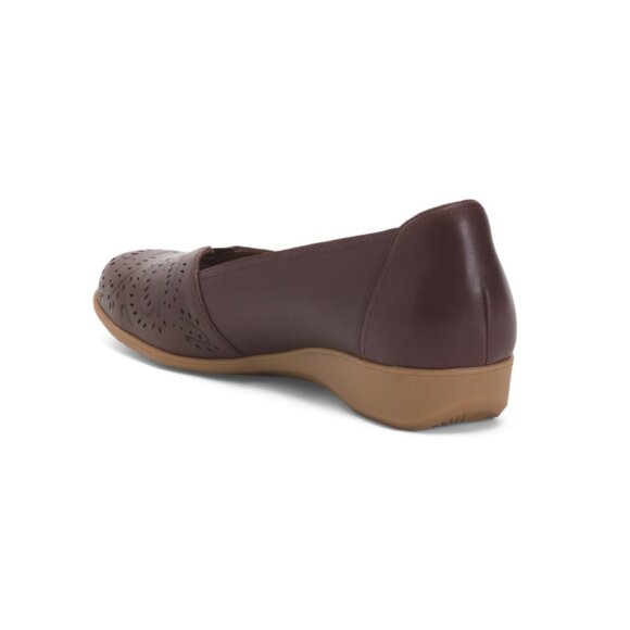 COBB HILL ROCKPORT Dark Red Leather Rozie Comfort Wedges - Picture 2 of 2